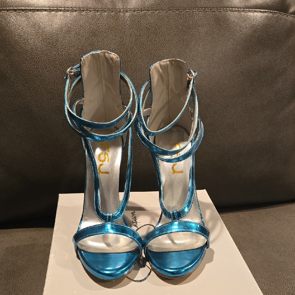 F5J Blue Strappy Sandals